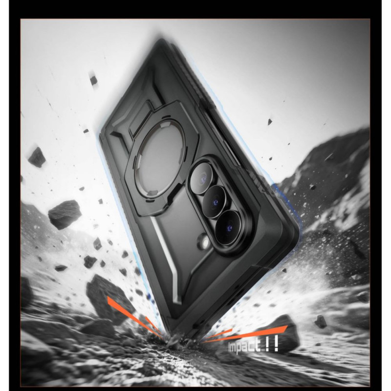 Θήκη Supcase UB Grip Mag MagSafe για Samsung Galaxy Z Fold 8 με tempered glass και privacy glass, μαύρη