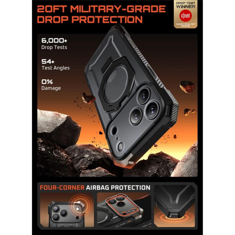 Θήκη Supcase Unicorn Beetle Grip Mag MagSafe για Apple iPhone 17 Pro Max, μαύρη