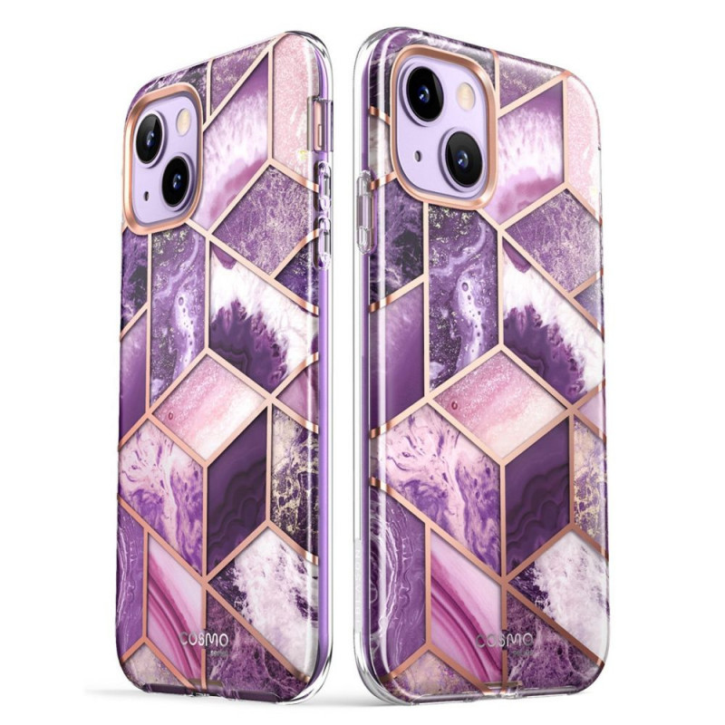 Θήκη Supcase Cosmo για Apple iPhone 14 Plus / 15 Plus, μωβ μαρμάρου