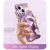 Θήκη Supcase Cosmo για Apple iPhone 14 Plus / 15 Plus, μωβ μαρμάρου