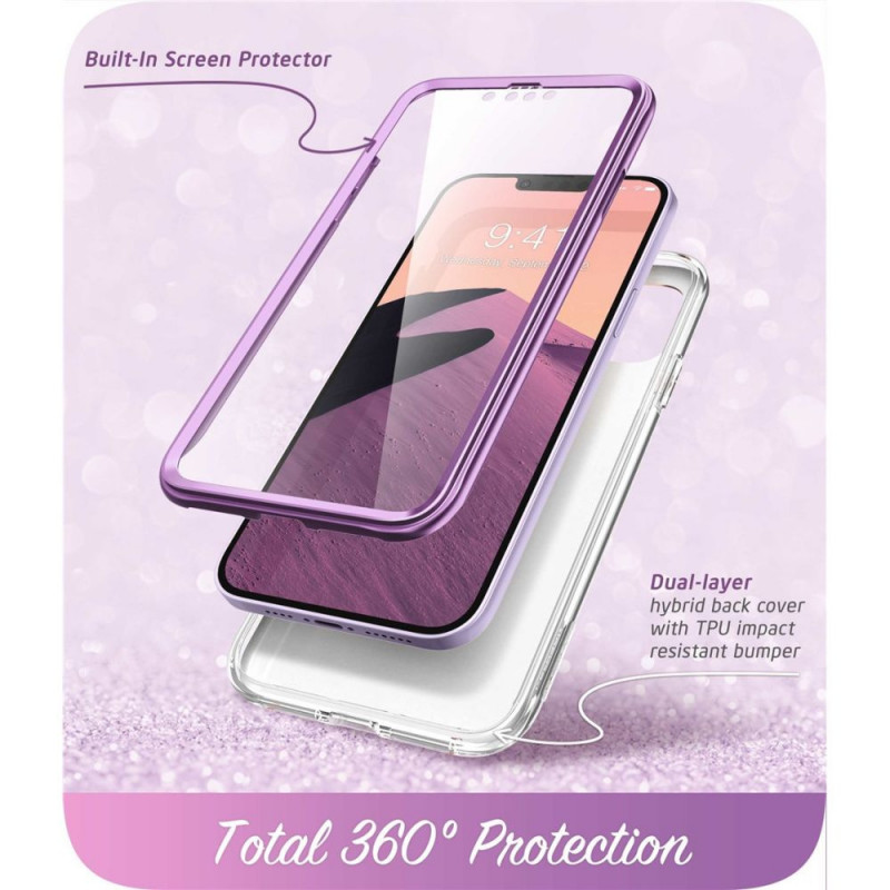 Θήκη Supcase Cosmo για Apple iPhone 14 Plus / 15 Plus, μωβ μαρμάρου