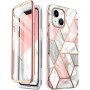 Θήκη Supcase Cosmo για Apple iPhone 14 Plus / 15 Plus, ροζ μάρμαρο