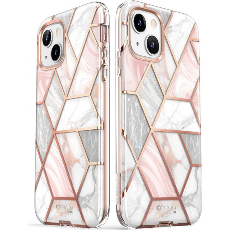 Θήκη Supcase Cosmo για Apple iPhone 14 Plus / 15 Plus, ροζ μάρμαρο