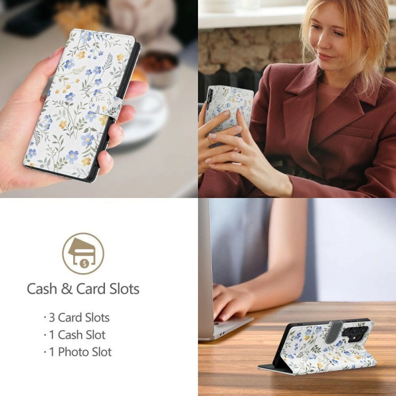 Θήκη πορτοφόλι Tech-Protect για Samsung Galaxy A57 5G, Spring Flowers