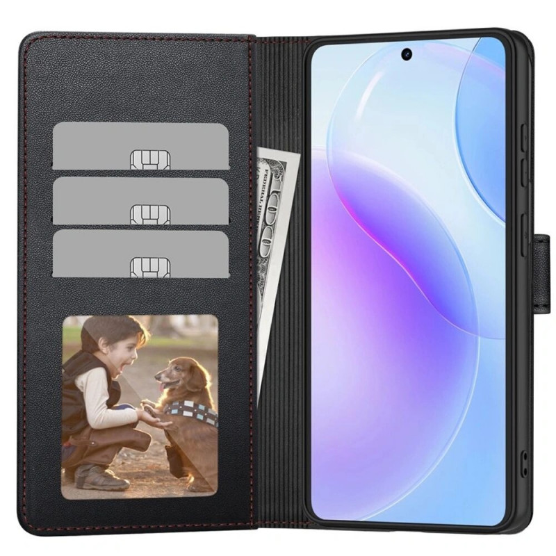 Θήκη πορτοφόλι Tech-Protect για Samsung Galaxy A57 5G, μαύρη/κόκκινη