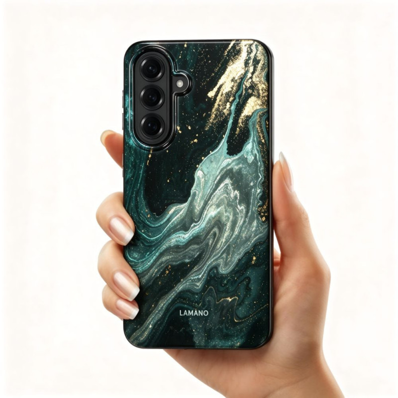 Θήκη Tech-Protect Lamano MagSafe για Samsung Galaxy A57 5G, Μαύρη και Πράσινη