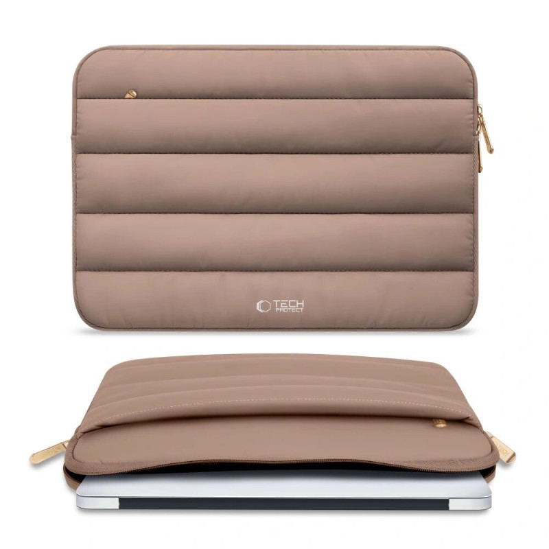 Θήκη για φορητό υπολογιστή Tech-Protect Fluffy 13-14", καρυδί (καφέ)