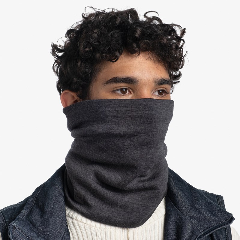 Buff Merino Heavyweight πολυλειτουργικός λαιμός, μονόχρωμο γκρι