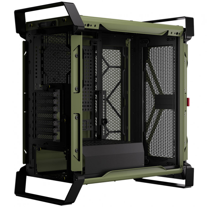 Κουτί Υπολογιστή Mid-Tower Corsair WARTHOG Performance CC-9011350-WW, E-ATX, Πλαϊνό Πάνελ από Σκληρυμένο Γυαλί, Πράσινο