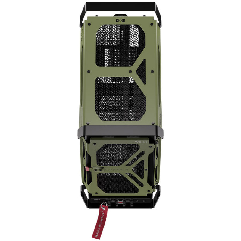 Κουτί Υπολογιστή Mid-Tower Corsair WARTHOG Performance CC-9011350-WW, E-ATX, Πλαϊνό Πάνελ από Σκληρυμένο Γυαλί, Πράσινο
