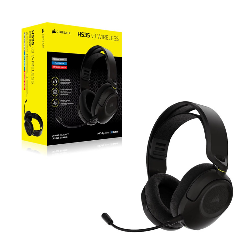 Corsair HS35 V3 Ασύρματο Headset για PlayStation CA-9011410-WW, Carbon