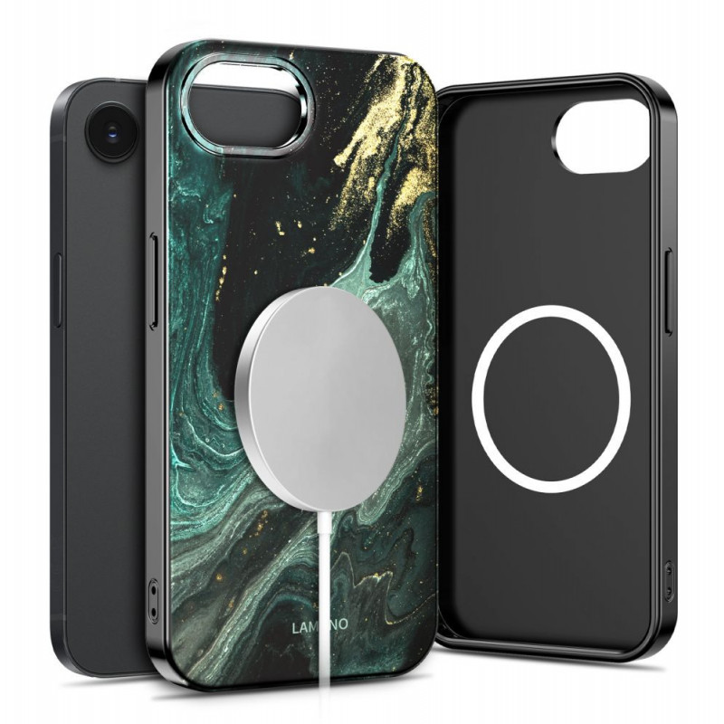 Θήκη Tech-Protect Lamano MagSafe για Apple iPhone 16e / 17e, Μαύρο και Πράσινο (Verde Aura)