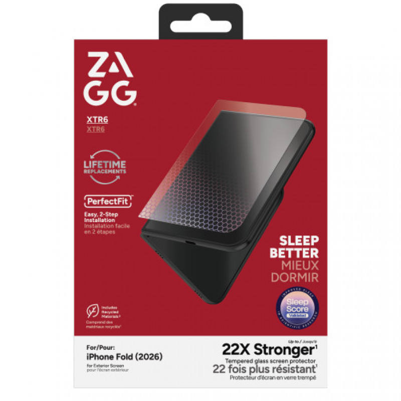 ZAGG InvisibleShield Glass XTR6 Προστατευτικό Οθόνης για Apple iPhone Duo (εξωτερική οθόνη) ZAG348