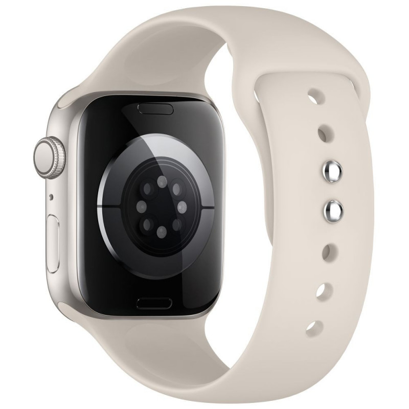Tech-Protect Λουράκι Σιλικόνης για Apple Watch 8 / 9 / 10 / 11 / 12 / SE / Ultra 44/45/46/49 mm, Starlight