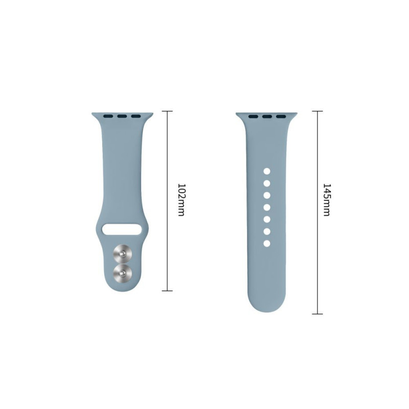 Tech-Protect Λουράκι σιλικόνης για Apple Watch 8 / 9 / 10 / 11 / 12 / SE / Ultra 44/45/46/49 mm, Blue Jeans