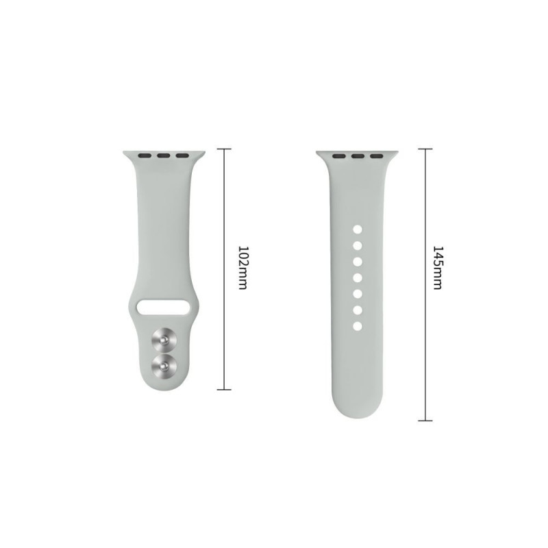Tech-Protect Σιλικόνης Λουράκι για Apple Watch 8 / 9 / 10 / 11 / 12 / SE / Ultra 44/45/46/49 mm, Lunar Grey