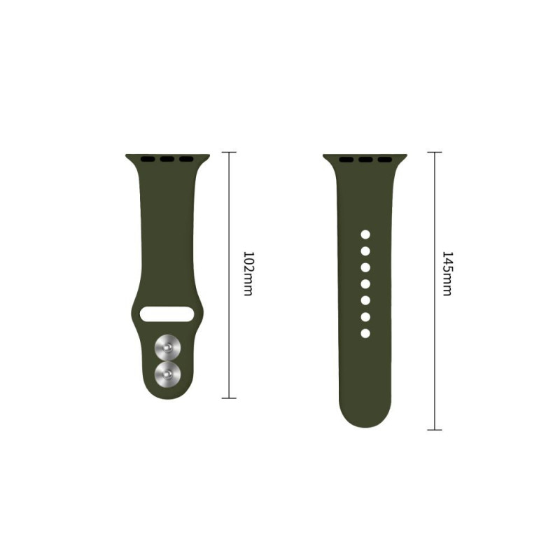 Tech-Protect Λουράκι σιλικόνης για Apple Watch 8 / 9 / 10 / 11 / 12 / SE / Ultra 44/45/46/49 mm, λαδί