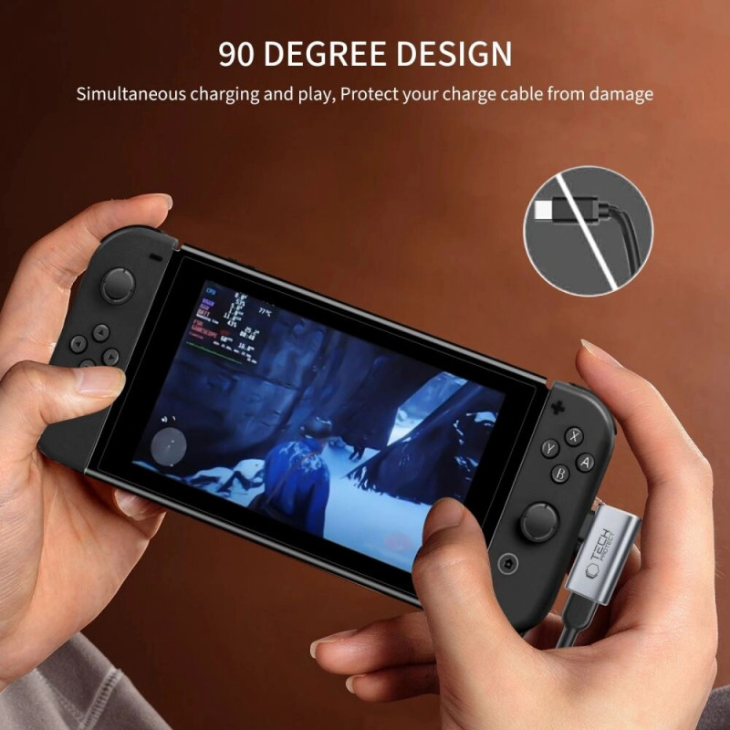 Tech-Protect UltraBoost AA01 Γωνιακός Προσαρμογέας USB-C, Γκρι