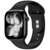 Tech-Protect Σιλικόνης Λουράκι για Apple Watch 8 / 9 / 10 / 11 / 12 / SE / Ultra 44/45/46/49 mm, Μαύρο