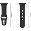 Tech-Protect Σιλικόνης Λουράκι για Apple Watch 8 / 9 / 10 / 11 / 12 / SE / Ultra 44/45/46/49 mm, Μαύρο