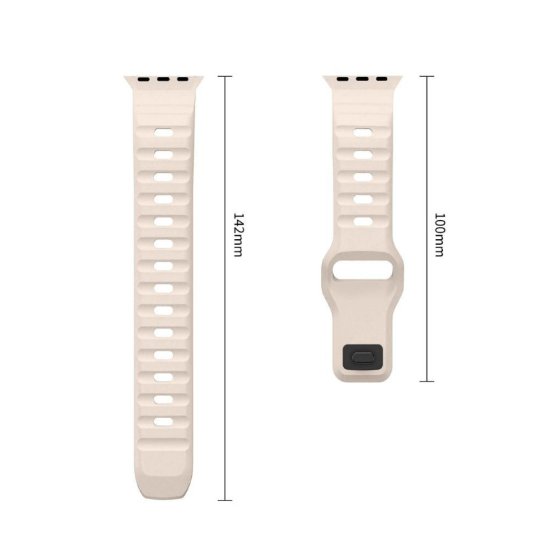 Tech-Protect Silicone Line Apple Watch 8 / 9 / 10 / 11 / 12 / SE / Ultra 44/45/46/49 mm Λουράκι, Stone