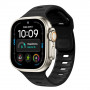Tech-Protect Silicone Line Apple Watch 8 / 9 / 10 / 11 / 12 / SE / Ultra 44/45/46/49 mm Λουράκι, Μαύρο