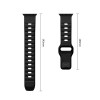 Tech-Protect Silicone Line Apple Watch 8 / 9 / 10 / 11 / 12 / SE / Ultra 44/45/46/49 mm Λουράκι, Μαύρο
