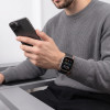 Tech-Protect Silicone Line Apple Watch 8 / 9 / 10 / 11 / 12 / SE / Ultra 44/45/46/49 mm Λουράκι, Μαύρο