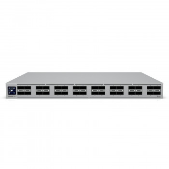 Ubiquiti UniFi Switch 32x QSFP28 100 Gbit, διαχειριζόμενο, τοποθέτηση σε rack 19", οθόνη αφής 1.3"