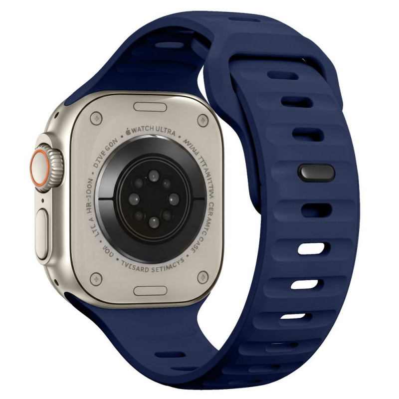 Tech-Protect Silicone Line Apple Watch 8 / 9 / 10 / 11 / 12 / SE / Ultra 44/45/46/49 mm Λουράκι, Atlantic Blue