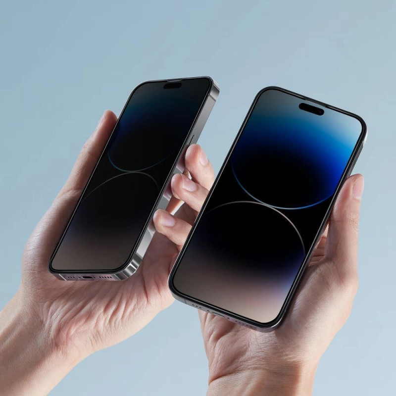 Tech-Protect Anti Spy Glass Pro+ Εμπιστευτικό Τζάμι από Σκληρυμένο Γυαλί για Apple iPhone 17e / 16e / 14 / 13 Pro / 13 (2 τεμ.), Μαύρο