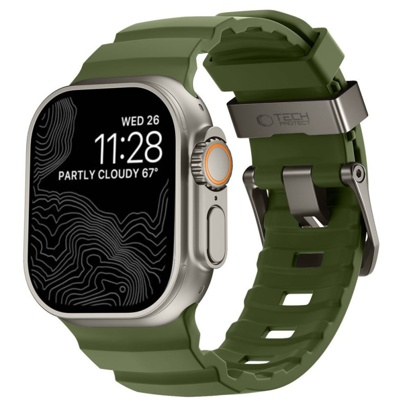 Tech-Protect Motion Apple Watch 8 / 9 / 10 / 11 / 12 / SE / Ultra 44/45/46/49 mm Λουράκι, Tactical Green