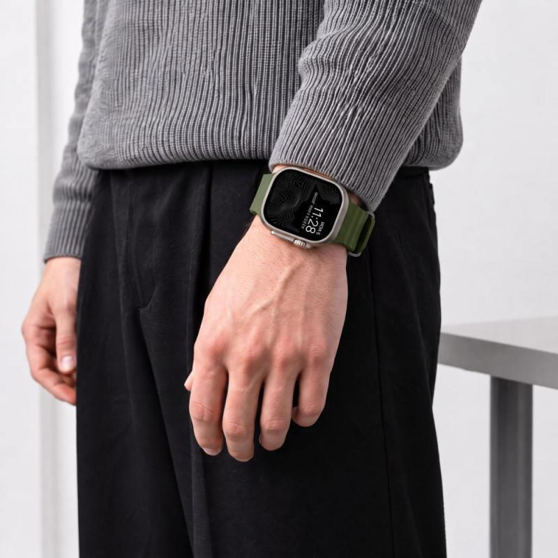 Tech-Protect Motion Apple Watch 8 / 9 / 10 / 11 / 12 / SE / Ultra 44/45/46/49 mm Λουράκι, Tactical Green