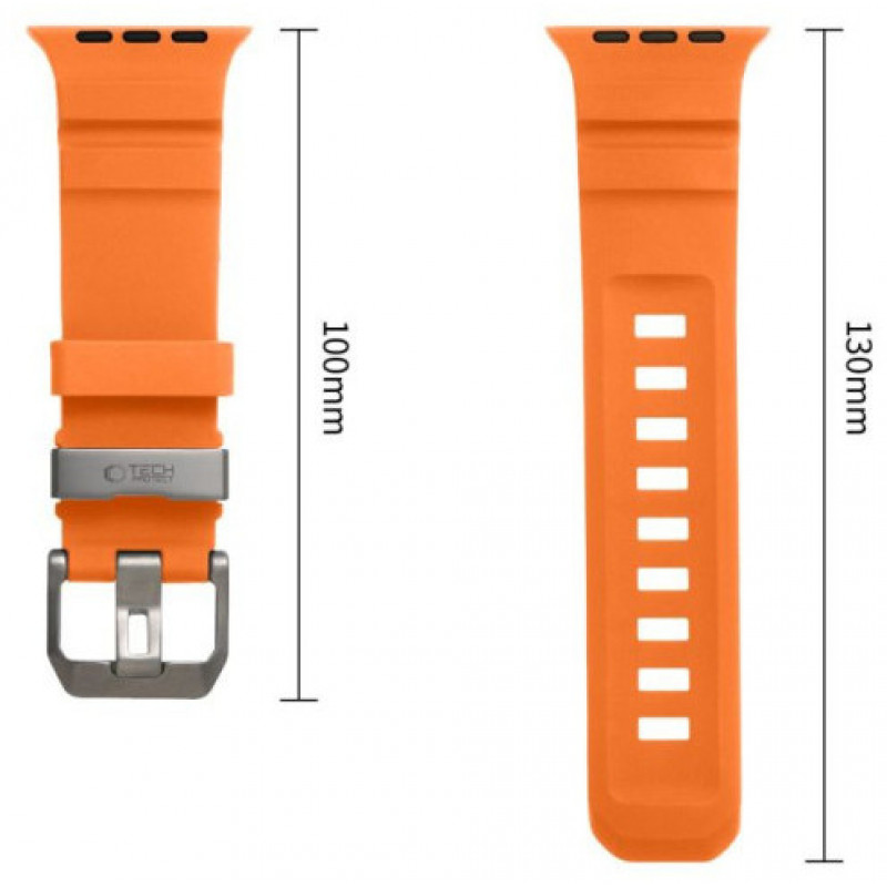 Tech-Protect Motion Apple Watch 8 / 9 / 10 / 11 / 12 / SE / Ultra 44/45/46/49 mm Λουράκι, Signal Orange
