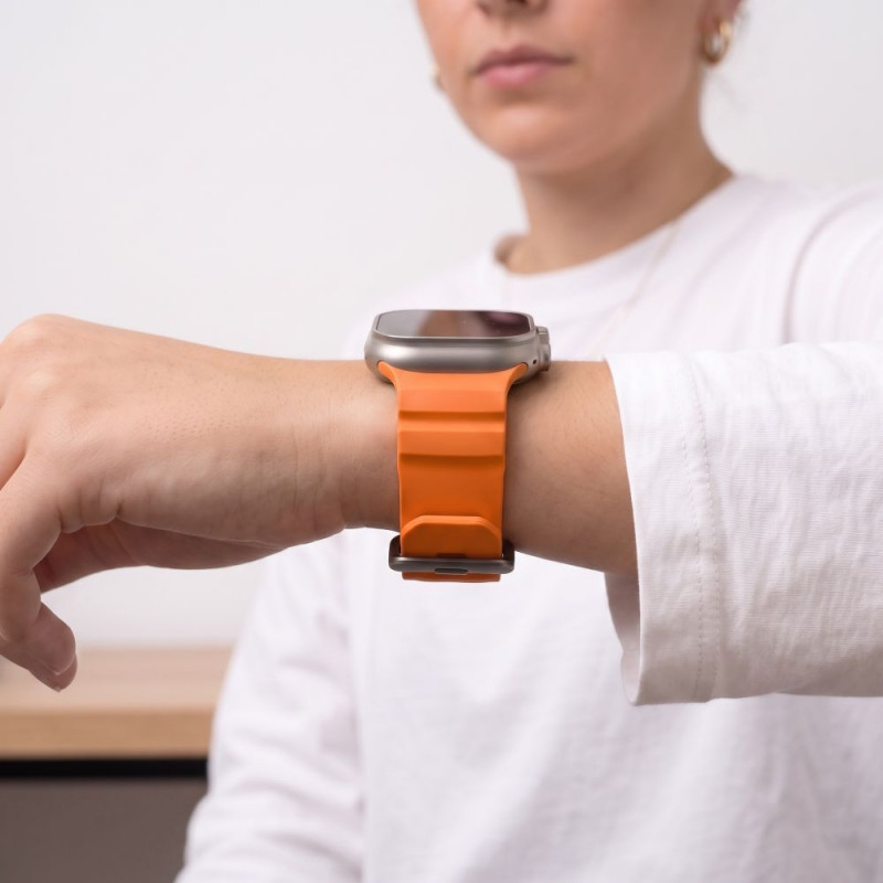 Tech-Protect Motion Apple Watch 8 / 9 / 10 / 11 / 12 / SE / Ultra 44/45/46/49 mm Λουράκι, Signal Orange