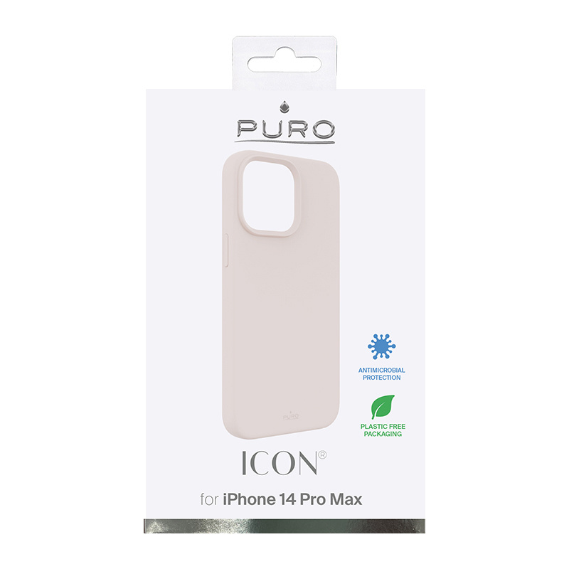 Θήκη Puro ICON Antimicrobial για Apple iPhone 14 Pro Max, ροζ άμμος