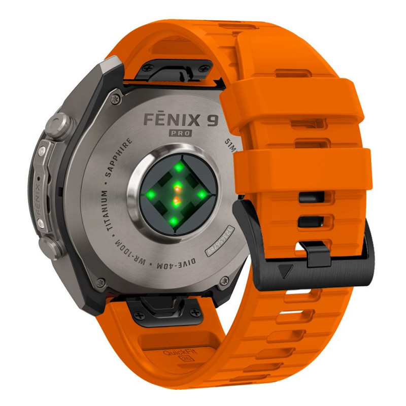 Tech-Protect Σιλικόνης Garmin Fenix 5 / 6 / 6 Pro / 7 / 8 / 8 Pro / E / 9 / 9 Pro 51 mm Λουράκι, Signal Orange