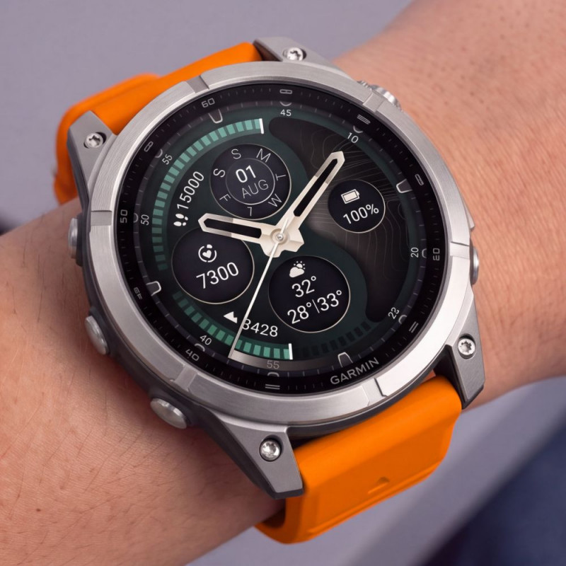 Tech-Protect Σιλικόνης Garmin Fenix 5 / 6 / 6 Pro / 7 / 8 / 8 Pro / E / 9 / 9 Pro 51 mm Λουράκι, Signal Orange