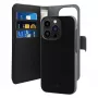 Θήκη Puro Wallet Detachable MagSafe 2in1 από δερματίνη PU με καπάκι και πορτοφόλι για iPhone 14 Pro Max, Μαύρη