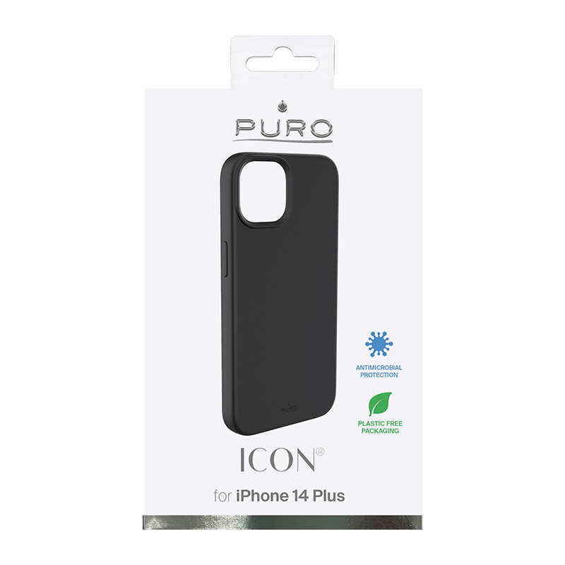 Θήκη Puro ICON Antimicrobial για Apple iPhone 14 Plus / 15 Plus, Μαύρη