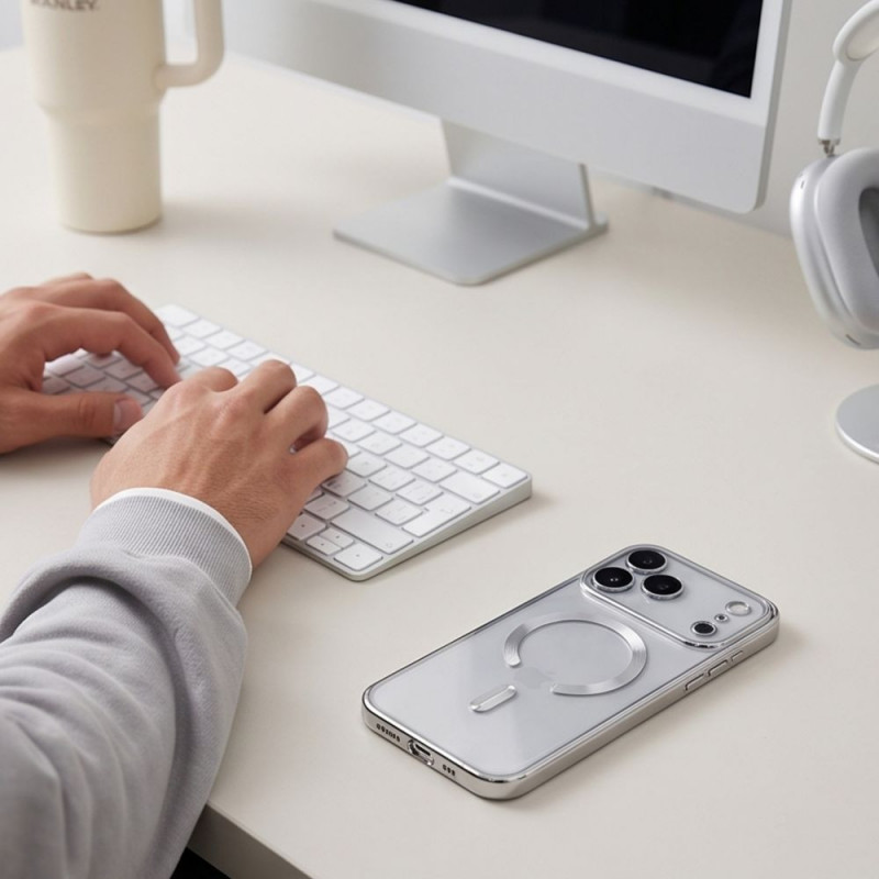 Θήκη Tech-Protect Magflex MagSafe για Apple iPhone 17 Pro Max / 18 Pro Max, Shiny Silver