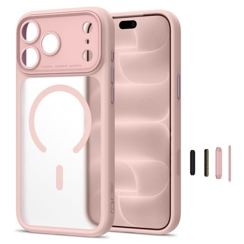 Θήκη Tech-Protect MagPeak MagSafe CC για Apple iPhone 17 Pro Max / 18 Pro Max THP6115, ματ ροζ