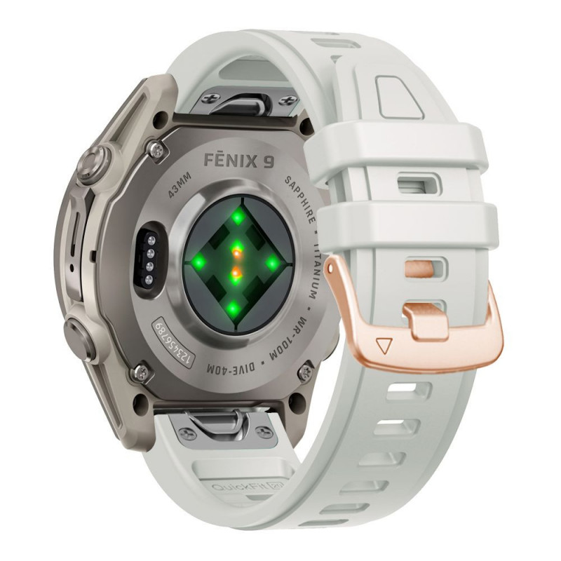 Tech-Protect Λουράκι ρολογιού από σιλικόνη για Garmin Fenix 5s / 5s Plus / 6s / 6s Pro / 7s / 8 / 9 / 9 Pro 43 mm, γκρι ομίχλης