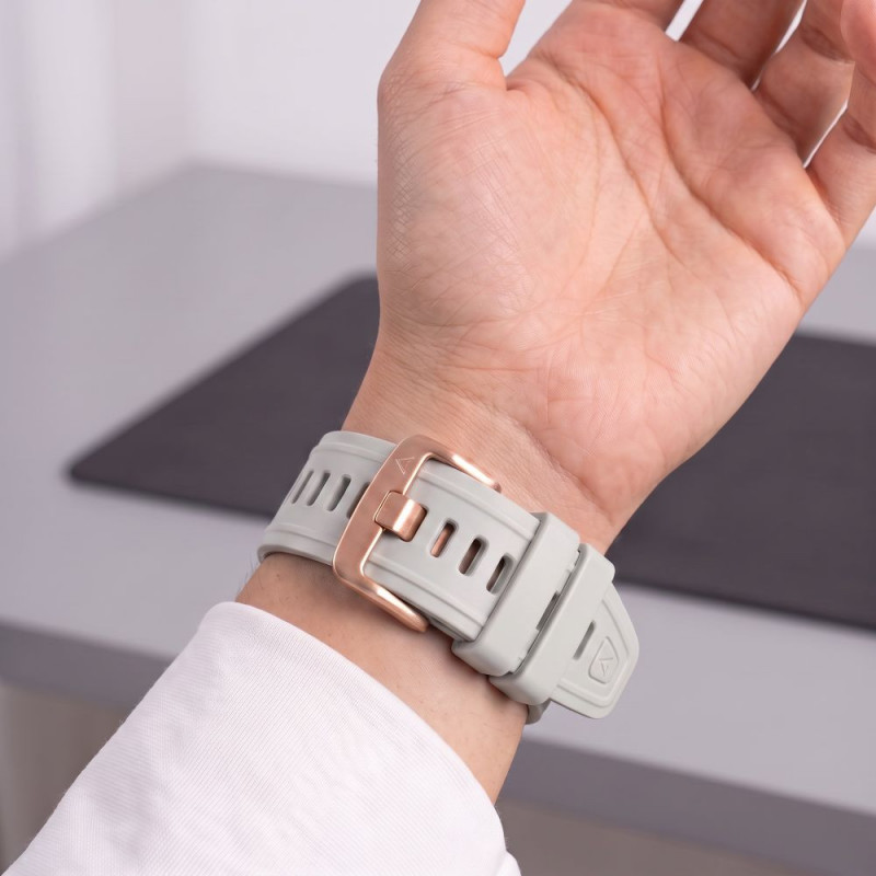 Tech-Protect Λουράκι ρολογιού από σιλικόνη για Garmin Fenix 5s / 5s Plus / 6s / 6s Pro / 7s / 8 / 9 / 9 Pro 43 mm, γκρι ομίχλης
