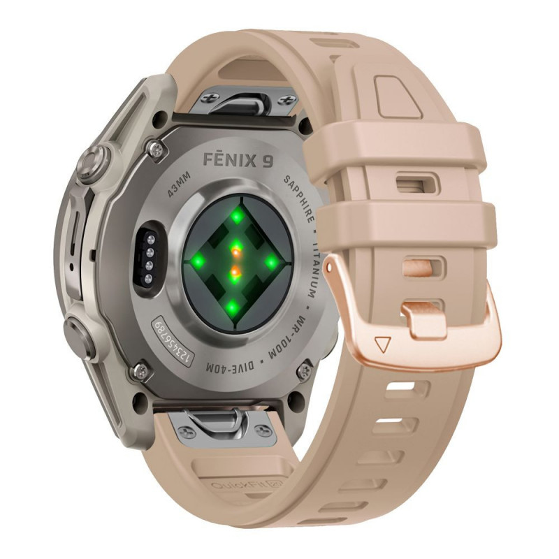 Tech-Protect Λουράκι ρολογιού από σιλικόνη για Garmin Fenix 5s / 5s Plus / 6s / 6s Pro / 7s / 8 / 9 / 9 Pro 43 mm, καρυδί