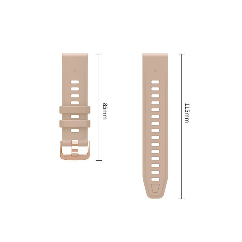 Tech-Protect Λουράκι ρολογιού από σιλικόνη για Garmin Fenix 5s / 5s Plus / 6s / 6s Pro / 7s / 8 / 9 / 9 Pro 43 mm, καρυδί