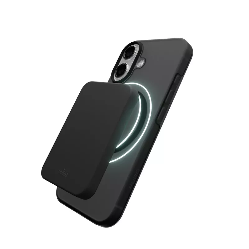 Θήκη σιλικόνης Puro Daylight MagSafe για iPhone 17, διαφανές μαύρο