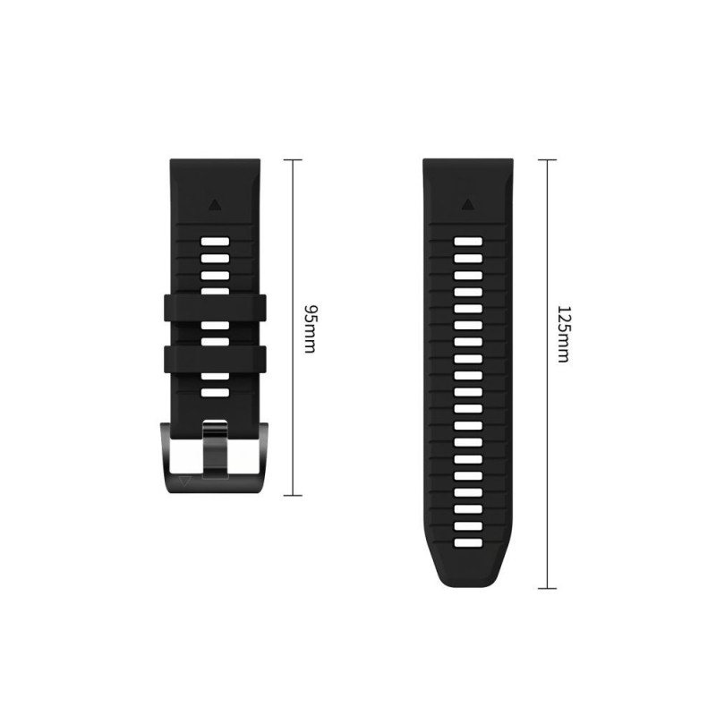 Tech-Protect Λουράκι ρολογιού από σιλικόνη για Garmin Fenix 5 / 6 / 6 Pro / 7 / 8 / 8 Pro / E / 9 / 9 Pro 47 mm, Obsidian Black