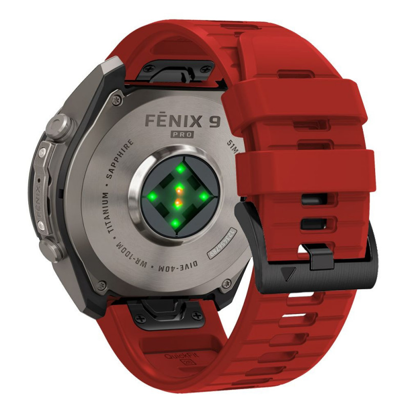 Tech-Protect Σιλικονούχο Λουράκι Ρολογιού για Garmin Fenix 5 / 6 / 6 Pro / 7 / 8 / 8 Pro / E / 9 / 9 Pro 51 mm, Crimson Red