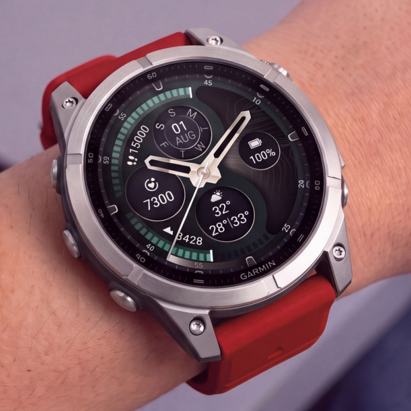 Tech-Protect Σιλικονούχο Λουράκι Ρολογιού για Garmin Fenix 5 / 6 / 6 Pro / 7 / 8 / 8 Pro / E / 9 / 9 Pro 51 mm, Crimson Red